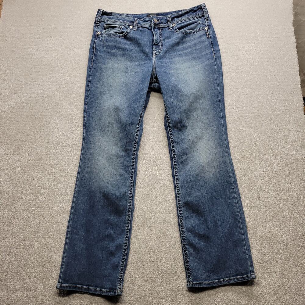 Silver Jeans Suki Slim Boot Women’s 16W L33 Stretch Blue Denim Bootcut Jeans